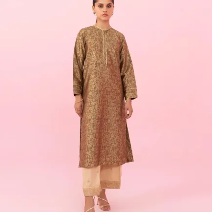 Party Wear Brocade Sapphire Kurta