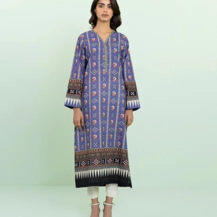 Floral Sapphire Khaddar Kurta