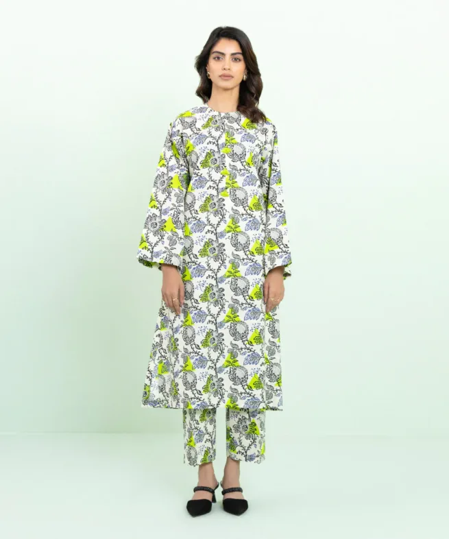 Off White Sapphire Khaddar Kurti