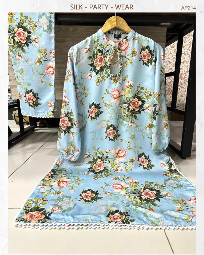 Eid Party Wear Silk Suit