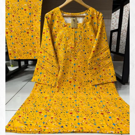 Printed Khaddar Two Piece Co ord Suit