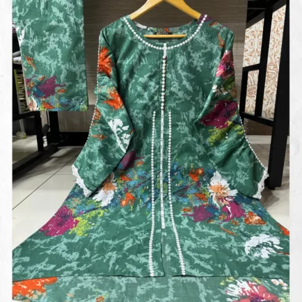 Tie Dye Print Cotton Trouser Suit