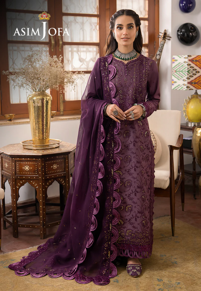 Eid Unstitched Asim Jofa Lawn Silk Suit