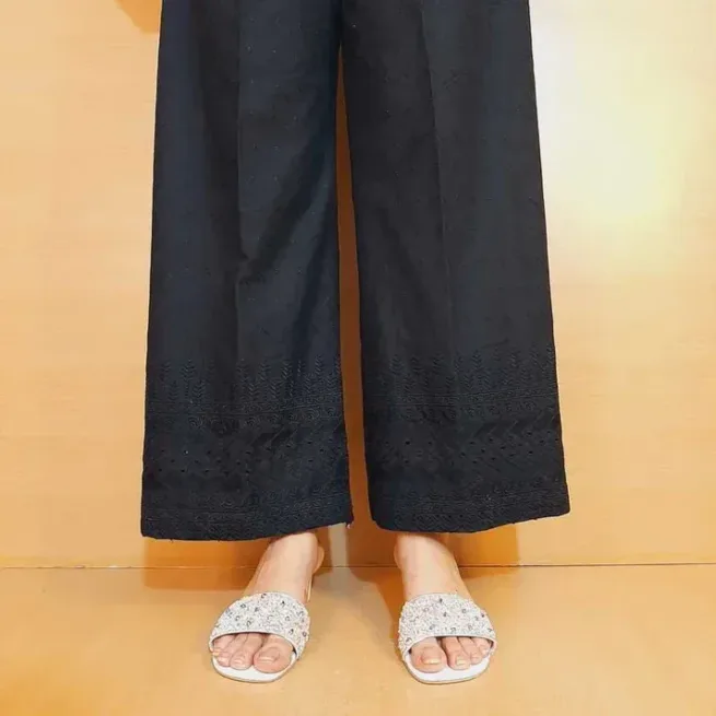 Chikankari Pallazo Trouser