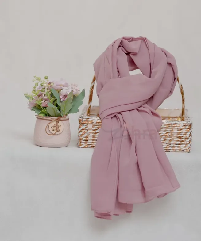 Dusky Pink Chiffon Hijab