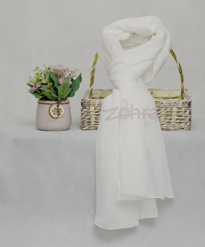White Chiffon Hijab