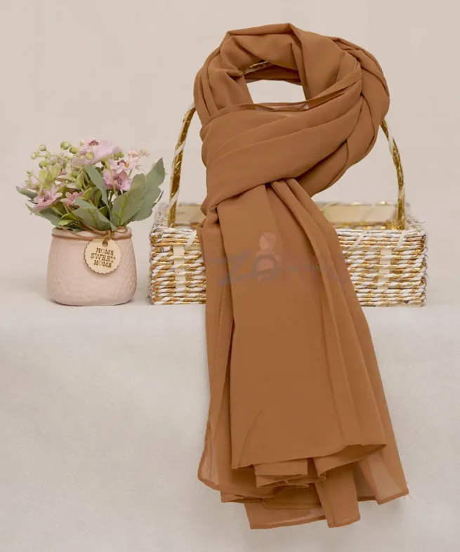 Cocoa Brown Chiffon Hijab