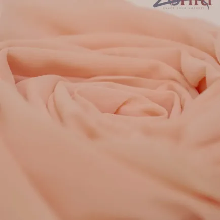 Alternative view of Peach Chiffon Hijab