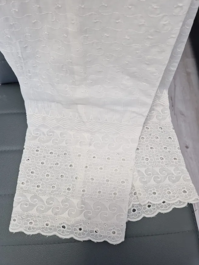 Chikankari Cotton Trouser Pants