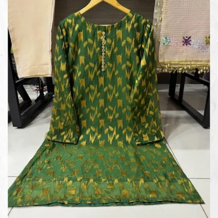 Mehndi Green Embellished 3 Piece Chiffon Salwar Kameez