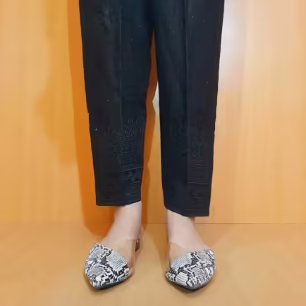 Embroidered Chikankari Summer Trouser