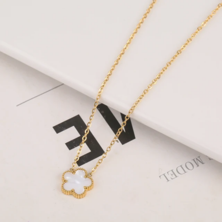 Alternative view of Five Leaf Clover Women's High Quality Necklace Pendant