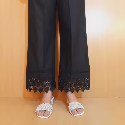Ready to Wear Lace Detail Pallazo Pants