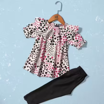 Polka Dot Girls Two Piece Clothing Set