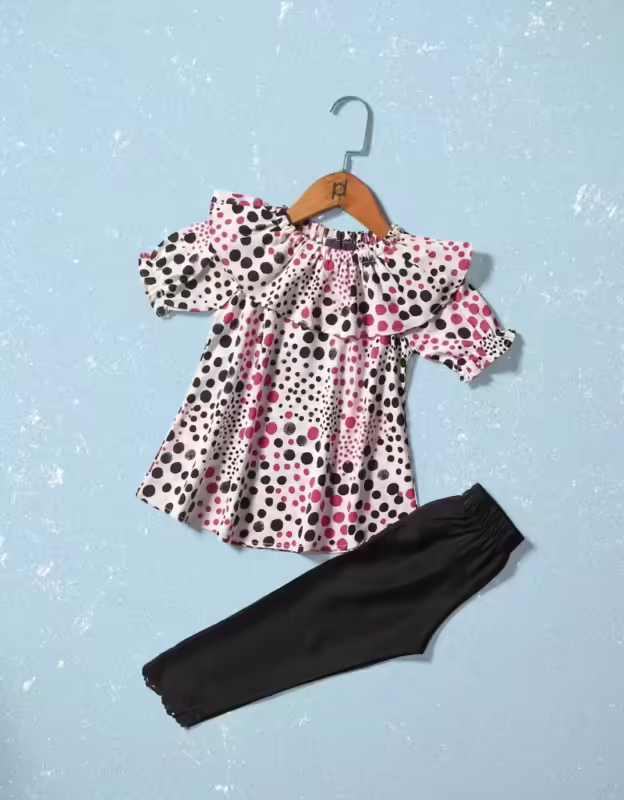 Polka Dot Girls Two Piece Clothing Set