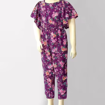 Alternative view of Girls Floral Printed Jumpsuit