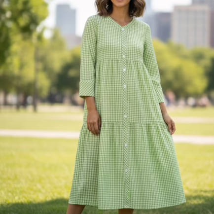 Striped Midi Shirt Dress