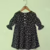 Black Printed Chiffon Dress