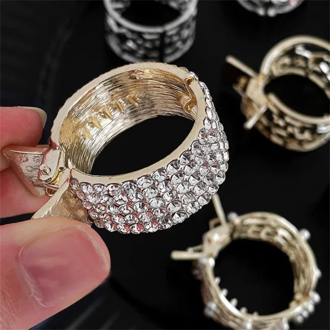 Gold Pearl Rhinestone Hair Claw