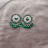 Green Ethnic Tassel Earrings