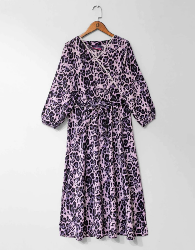 Leopard Print Midi Dress