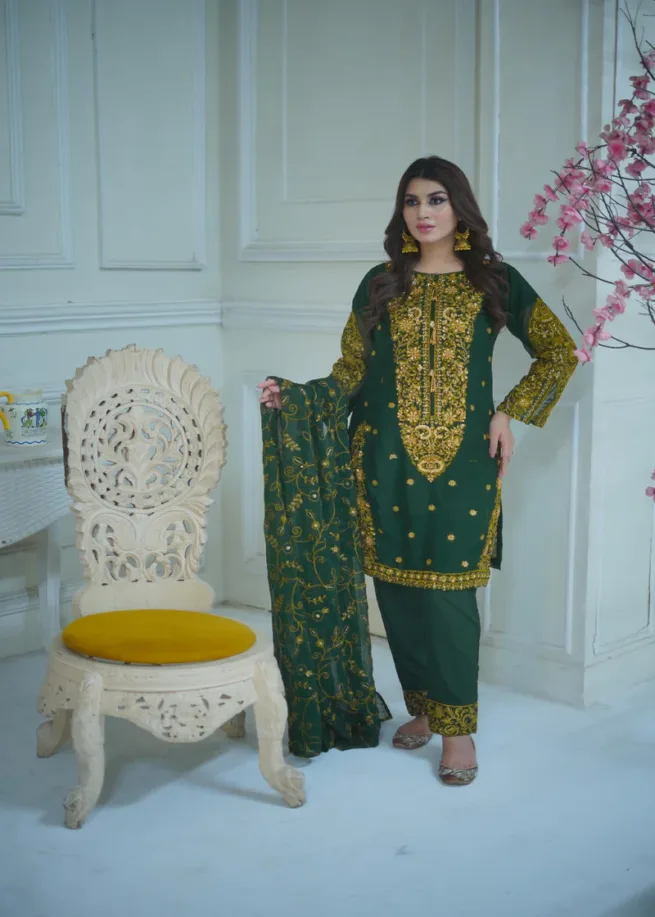 Embellished 3 Piece Luxury Chiffon Suit