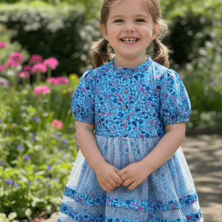 Girls Printed Cotton Dress