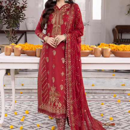 Unstitched Asim Jofa Lawn Silk Suit