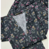 Black Floral Two Piece Khaddar Kurta + Pants Set