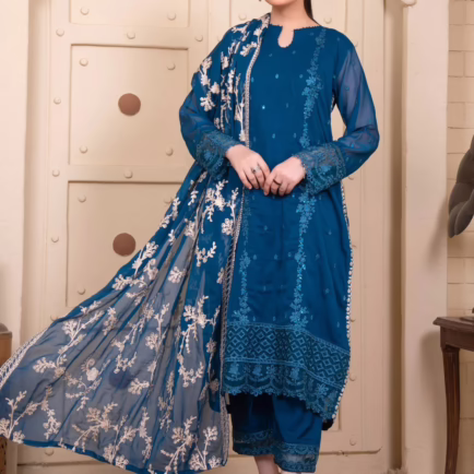 Premium Quality Embroidered 3 Piece Chiffon Suit
