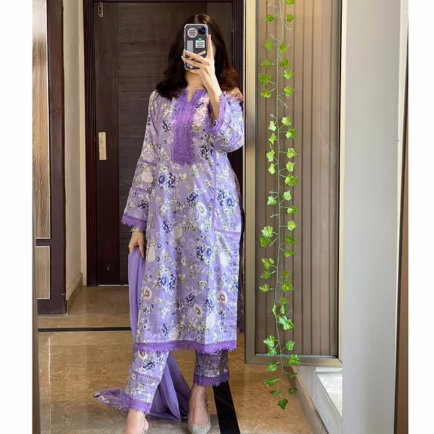 Fancy Embroidered 3 Piece Lawn Suit