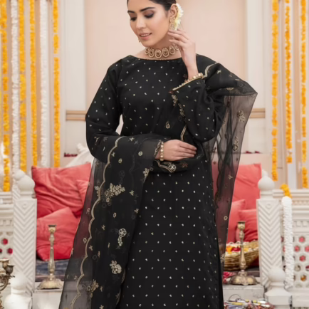 Alternative view of Khadi Net Embroidered Fancy Outfit