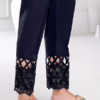 Black Fancy Embroidered Trouser