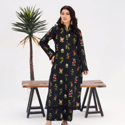 Black Khaddar Co-ord Set