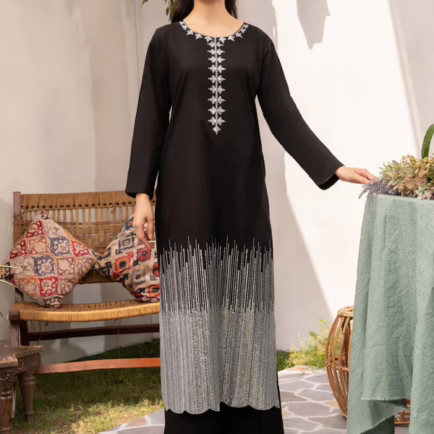 Party Wear Embellished Khaddar Co-ord Suit