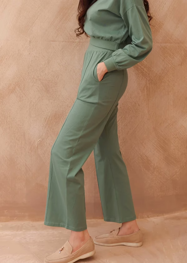 Jersey Knit Cropped Coord Set - Image 5