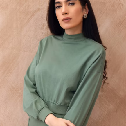 Alternative view of Jersey Knit Cropped Coord Set