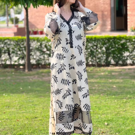 Alternative view of Beige Linen Fancy Co-ord Suit