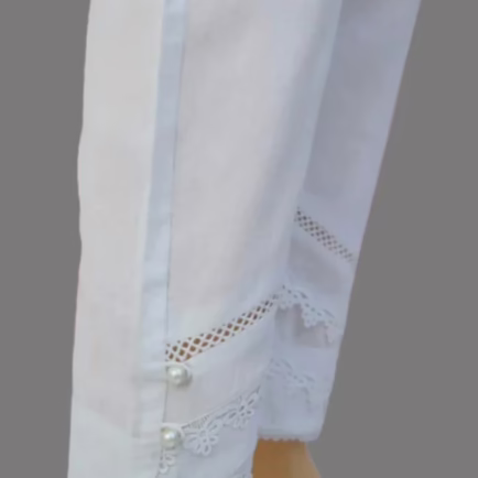 Alternative view of White Pearl Embroidered Trouser