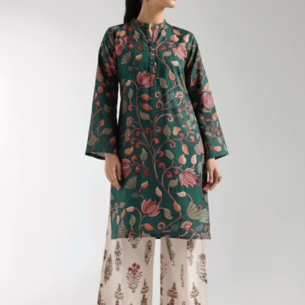 Alternative view of Korean Raw Silk Co-ord Set