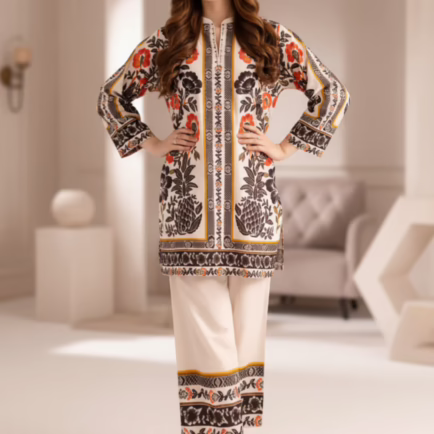 Printed Grip Silk Co-ord Set