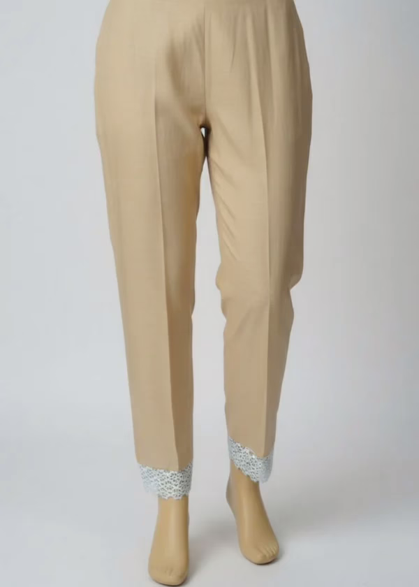 Beige Linen Trouser