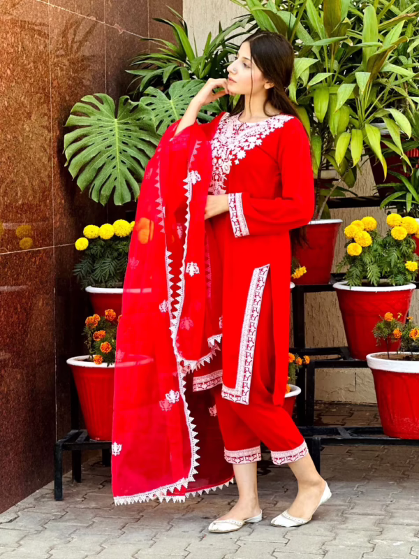 Ready Made Embroidered Chiffon Suit