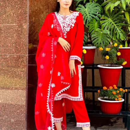Alternative view of Ready Made Embroidered Chiffon Suit