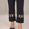Black Raw Silk Trouser