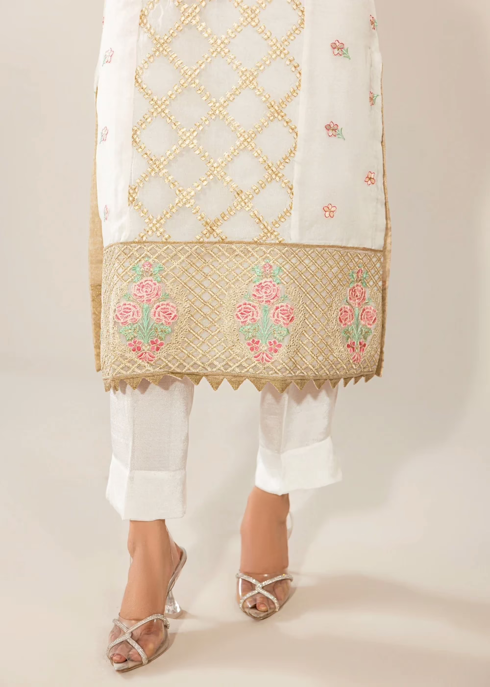 Premium Ivory Grace Organza Suit - Image 6