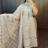 Khaddi Net Embroidered Suit, 2 Colours