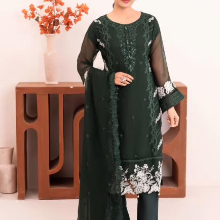 Saboor Aly Embroidered Chiffon Suit - 3 Colours