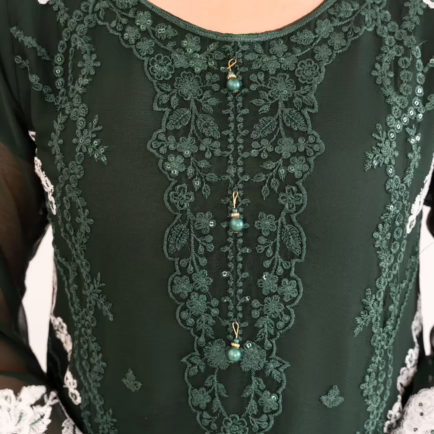 Alternative view of Saboor Aly Embroidered Chiffon Suit - 3 Colours