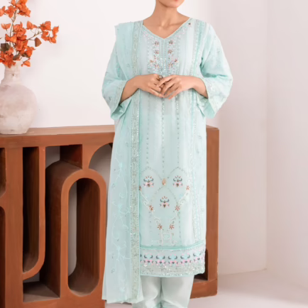 Rubab Embroidered Chiffon Suit - 2 Colours